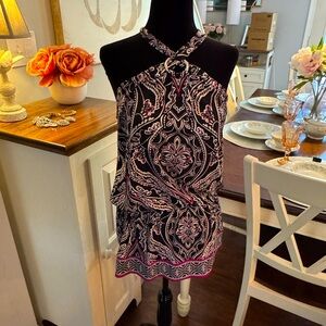 White House Black Market shirt/ cover up/ micro mini